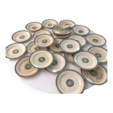 Creil and Montereau ironstone service 22 sauceboat plates