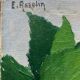 HST painting "Hydrangea Grove" signed E. Asselin mid-20th century