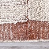 Terracota wool moroccan shaggy rug, Turkish wool rugs orange terracota