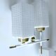 Pair of vintage architectural wall lights, 1960s