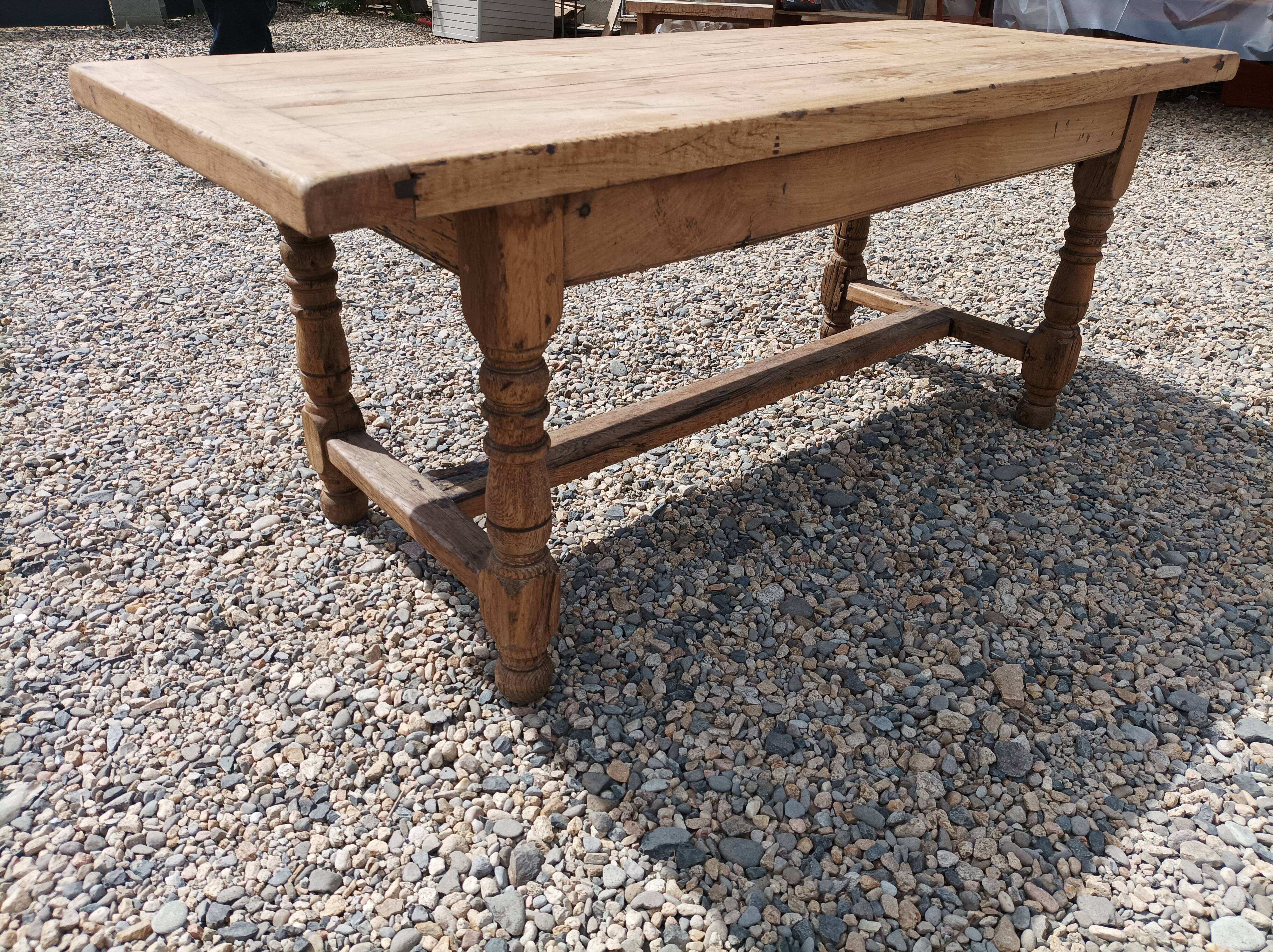 solid oak farmhouse table