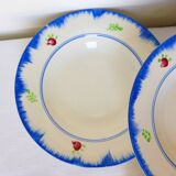 4 deep plates from Gien, Bagatelle model 210746