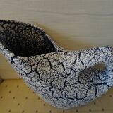 Vintage blue and white enamelled jug