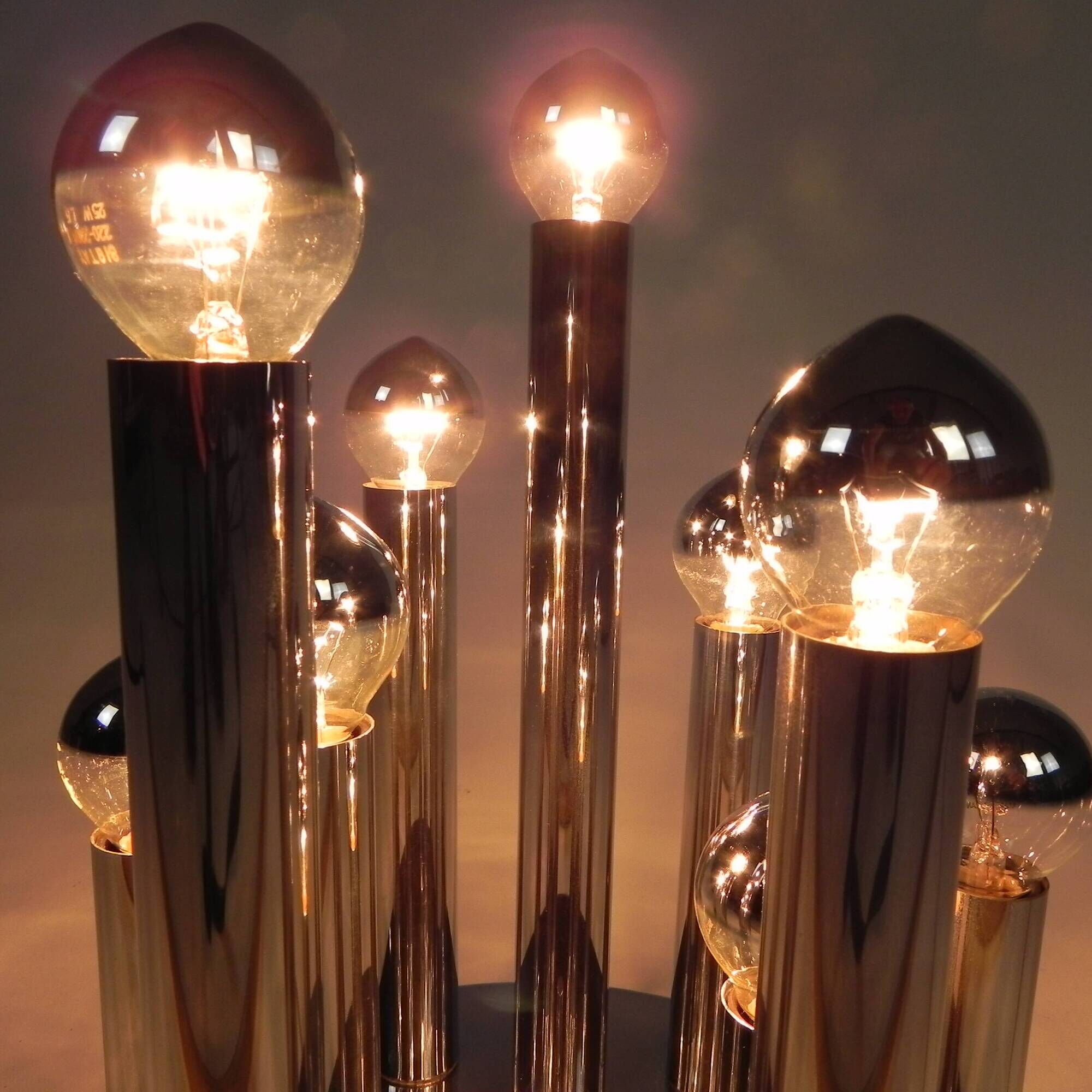Sciolari 9-light ceiling lamp for Boulanger, 1970s