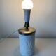 Vintage opaline glass lamp from the 50s and 60s, retro bedside lamp, French craftsmanship, elegant minimalist design lighting.