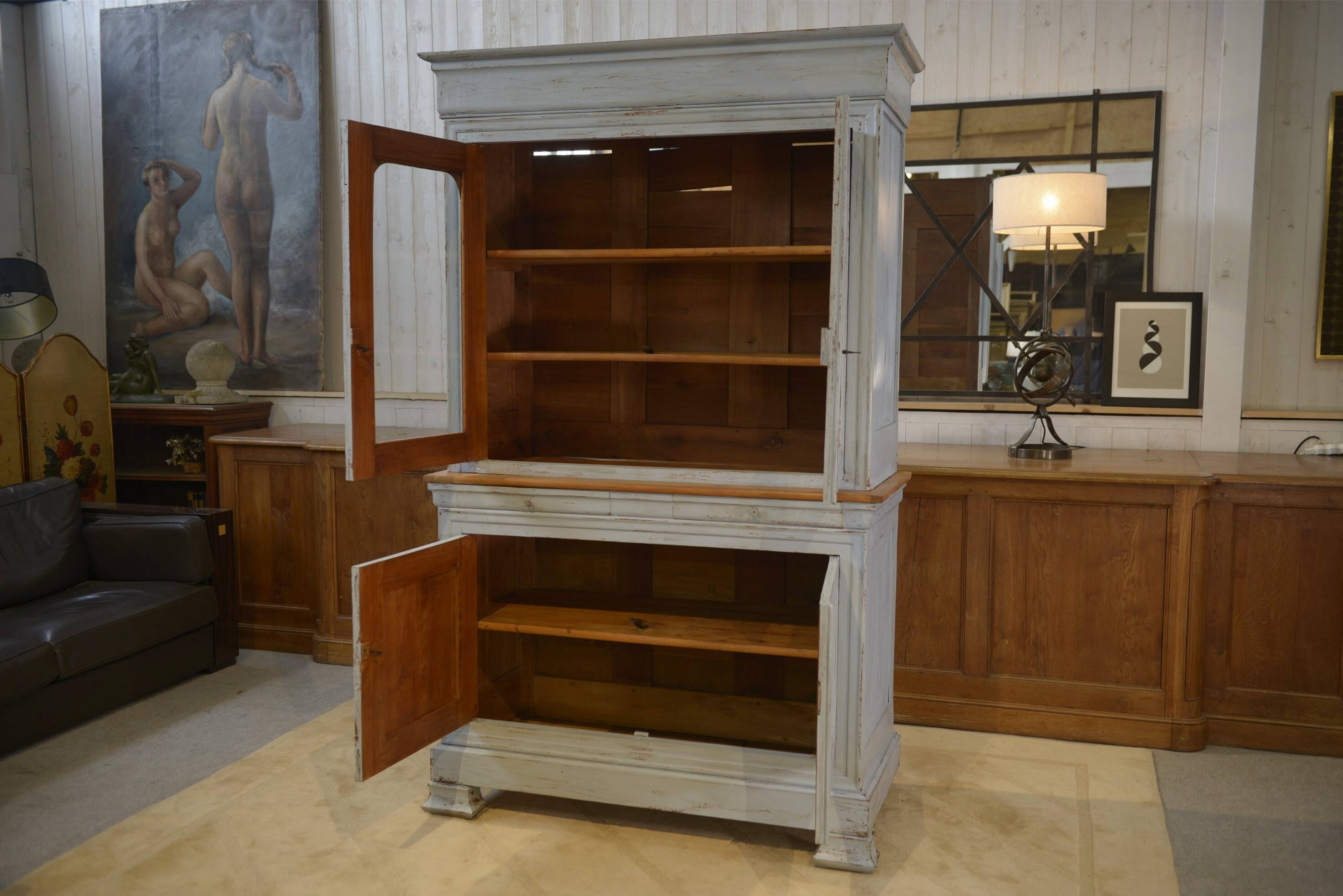 Buffet deux corps XIXème en merisier