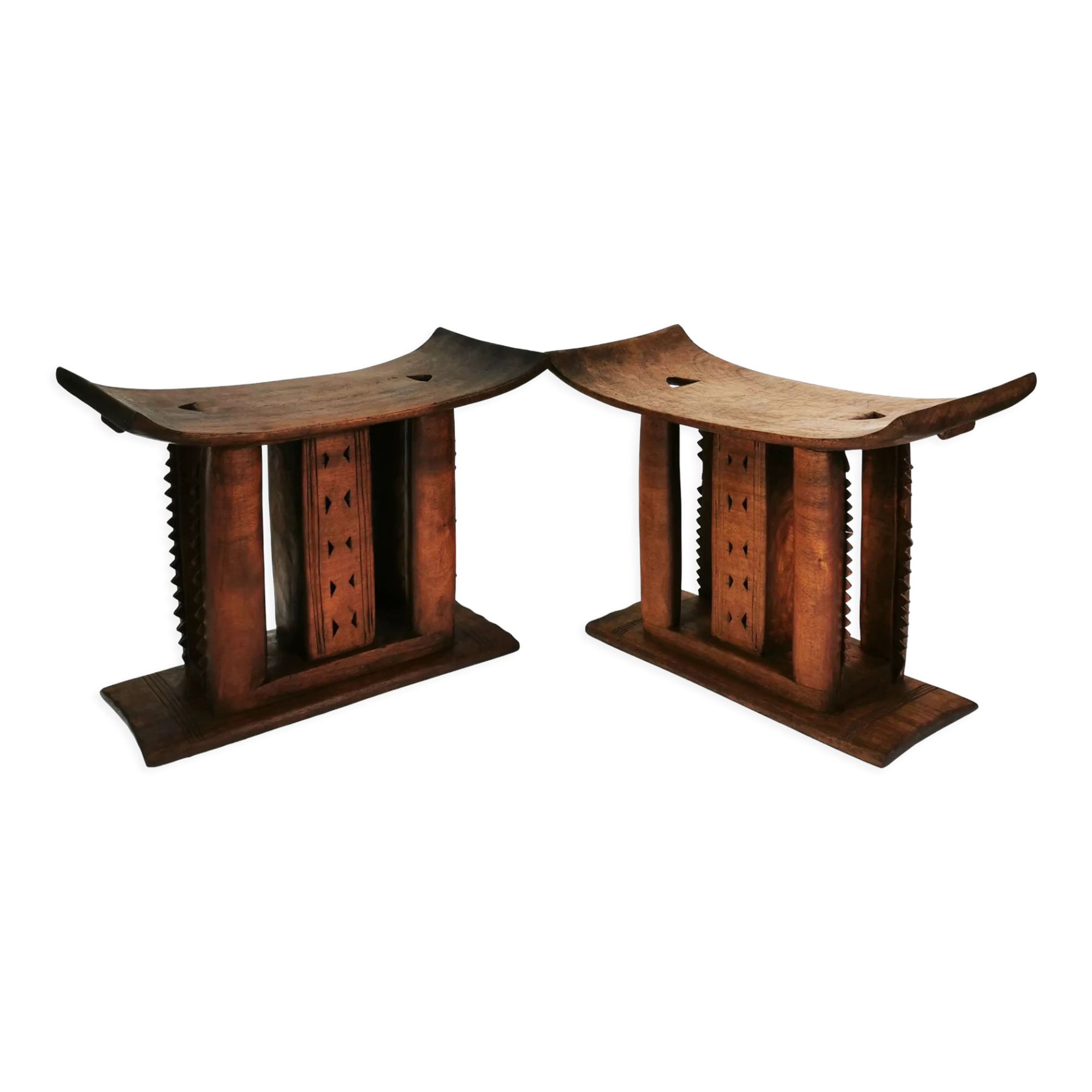 Ashanti-Akan Stools, Gahana, 1950s