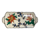 Plat Longwy ancien à décor de fleurs