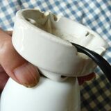 Art Deco style opaline porcelain wall lamp