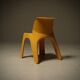Sculptural Monobloc Chair in Yellow ABS Plastic 1970s