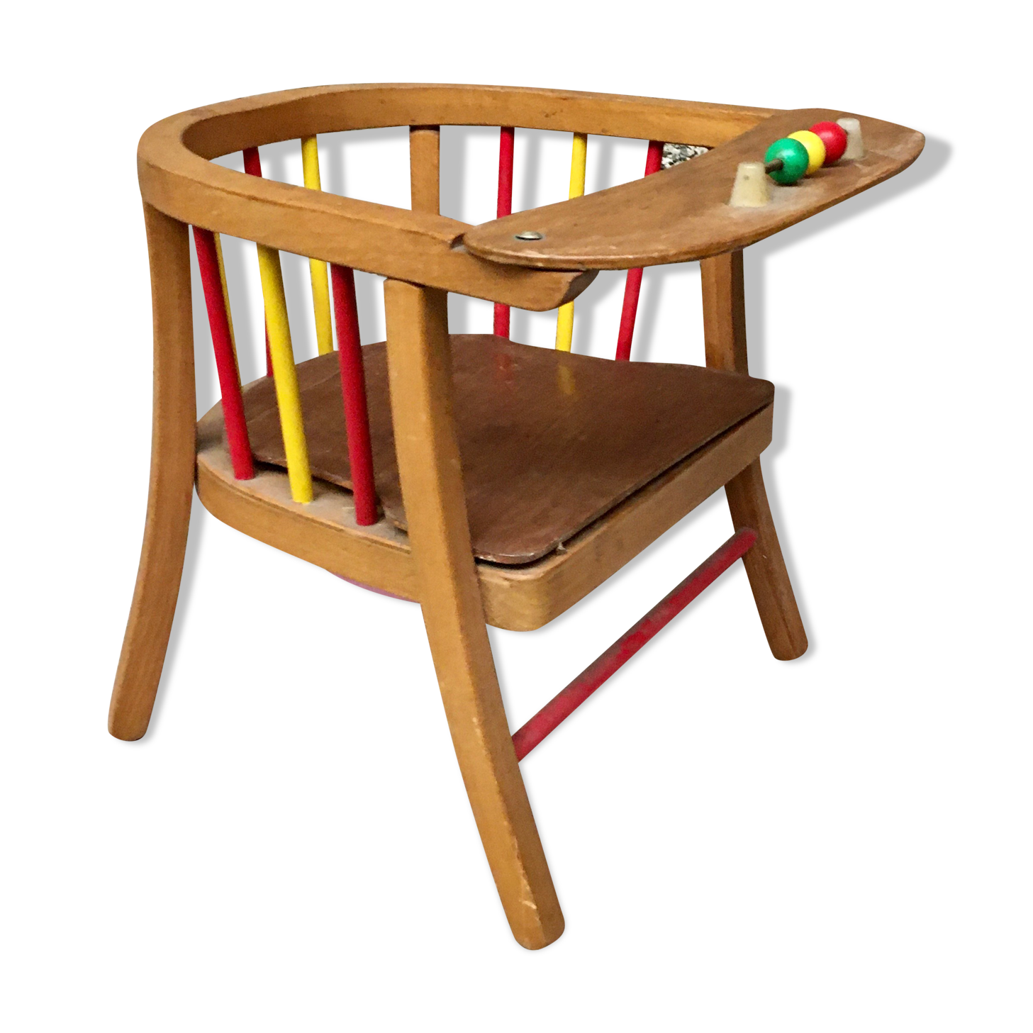 Chair fauteuil enfant vintage in bois by Baumann 1950