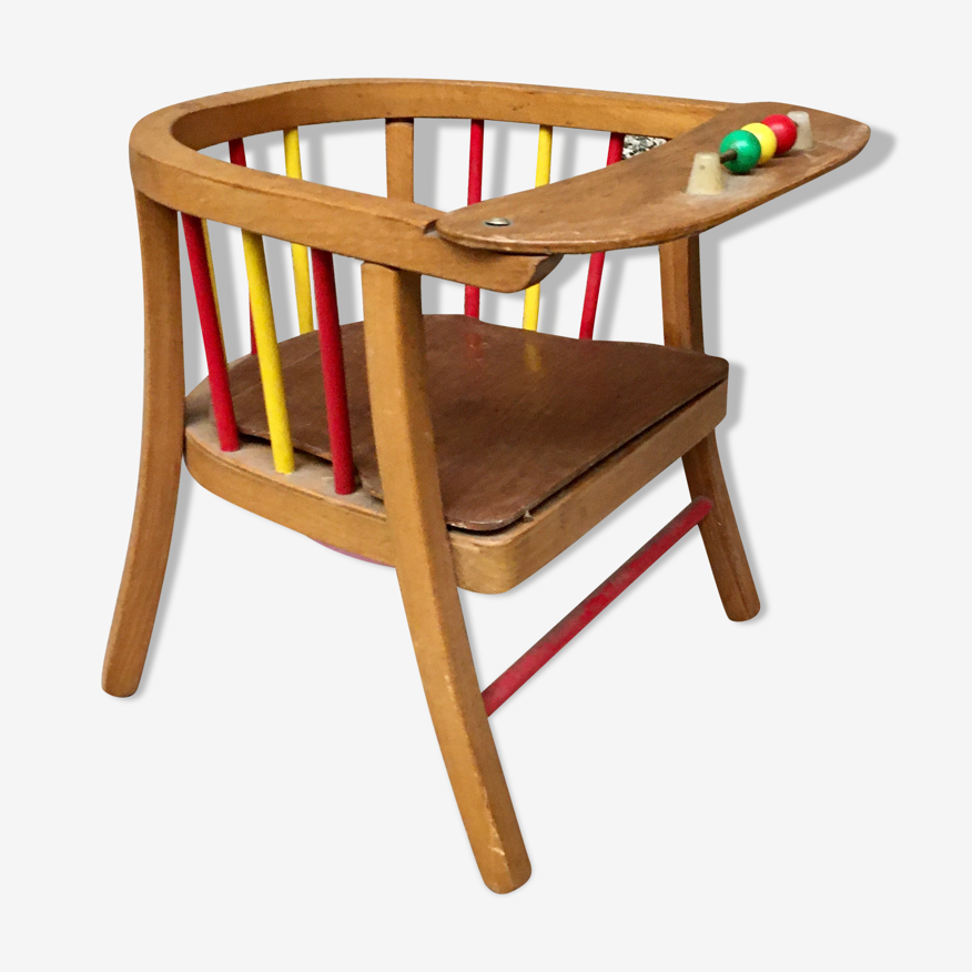 Chaise enfant Baumann, bois brut