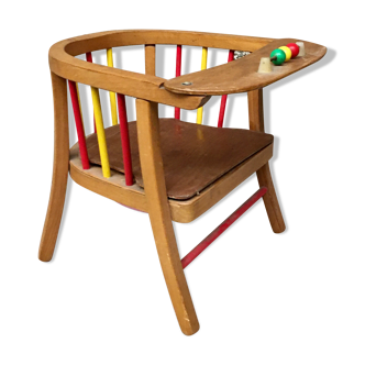 Chair fauteuil enfant vintage in bois by Baumann 1950