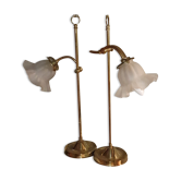 Paire de lampes tulipe