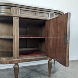 Louis XVI style dessert table in mahogany, late 19th century.