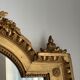 Antique napoleon mirror lll gilded pediment with rare gold leaf 103x182cm