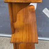 3-shelf oak wall shelf