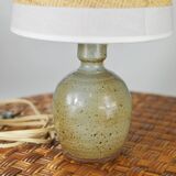 Gray pyrite stoneware lamp
