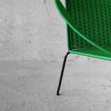 Armchair metal structure and green ropes 1960