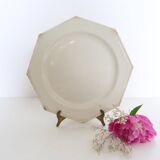 Creil and Montereau plates, 19th century, Perle model, ivory / lot 1