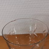 Vintage set of 5 glasses engraved on feet