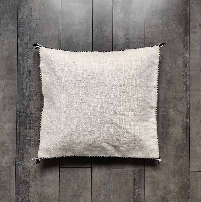 Black and white Berber kilim cushion