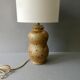 Bilobed stoneware lamp from the 70s