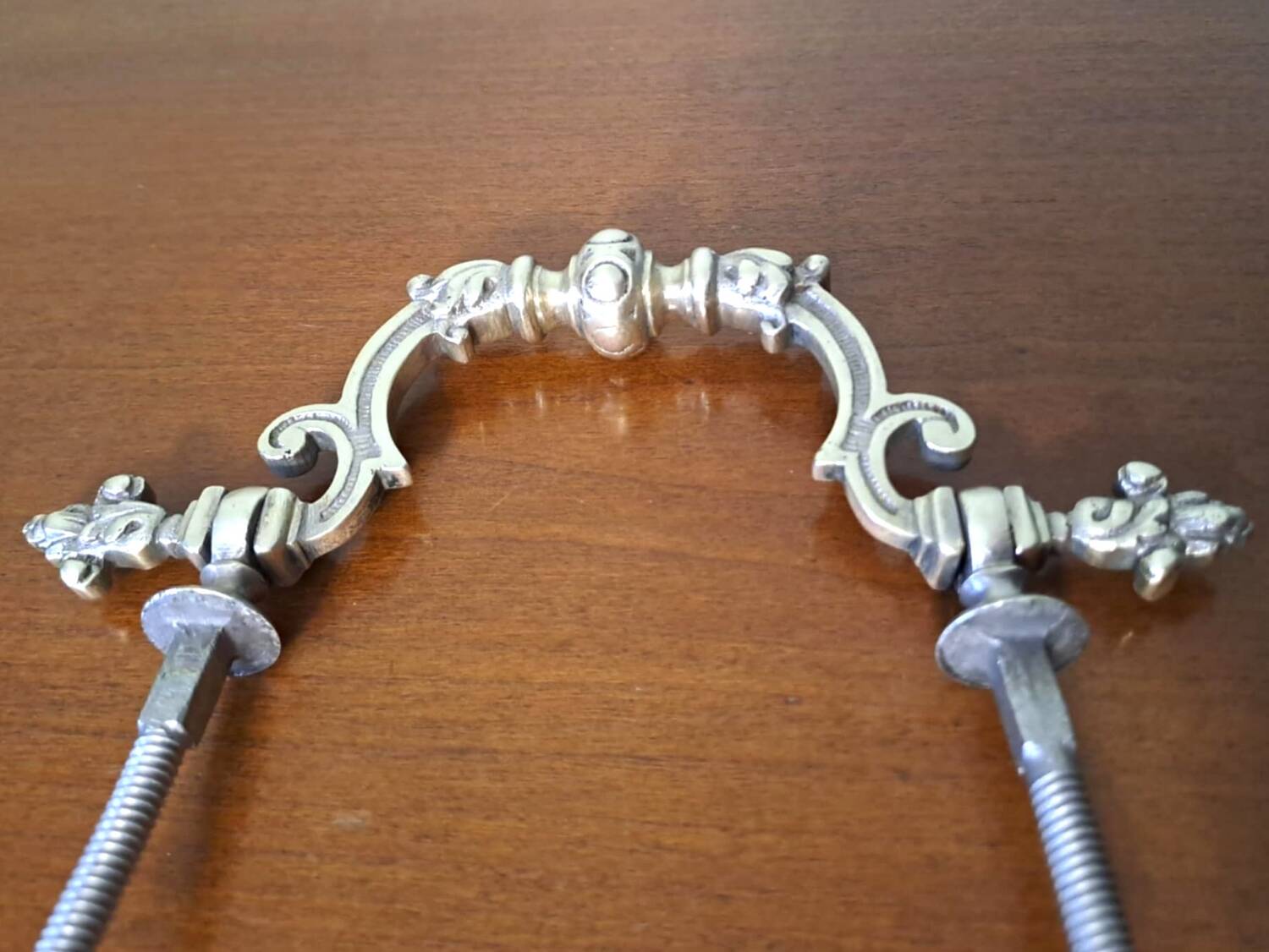 2 gilded bronze handles