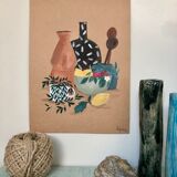 Painting A4 Ceramics and fruits