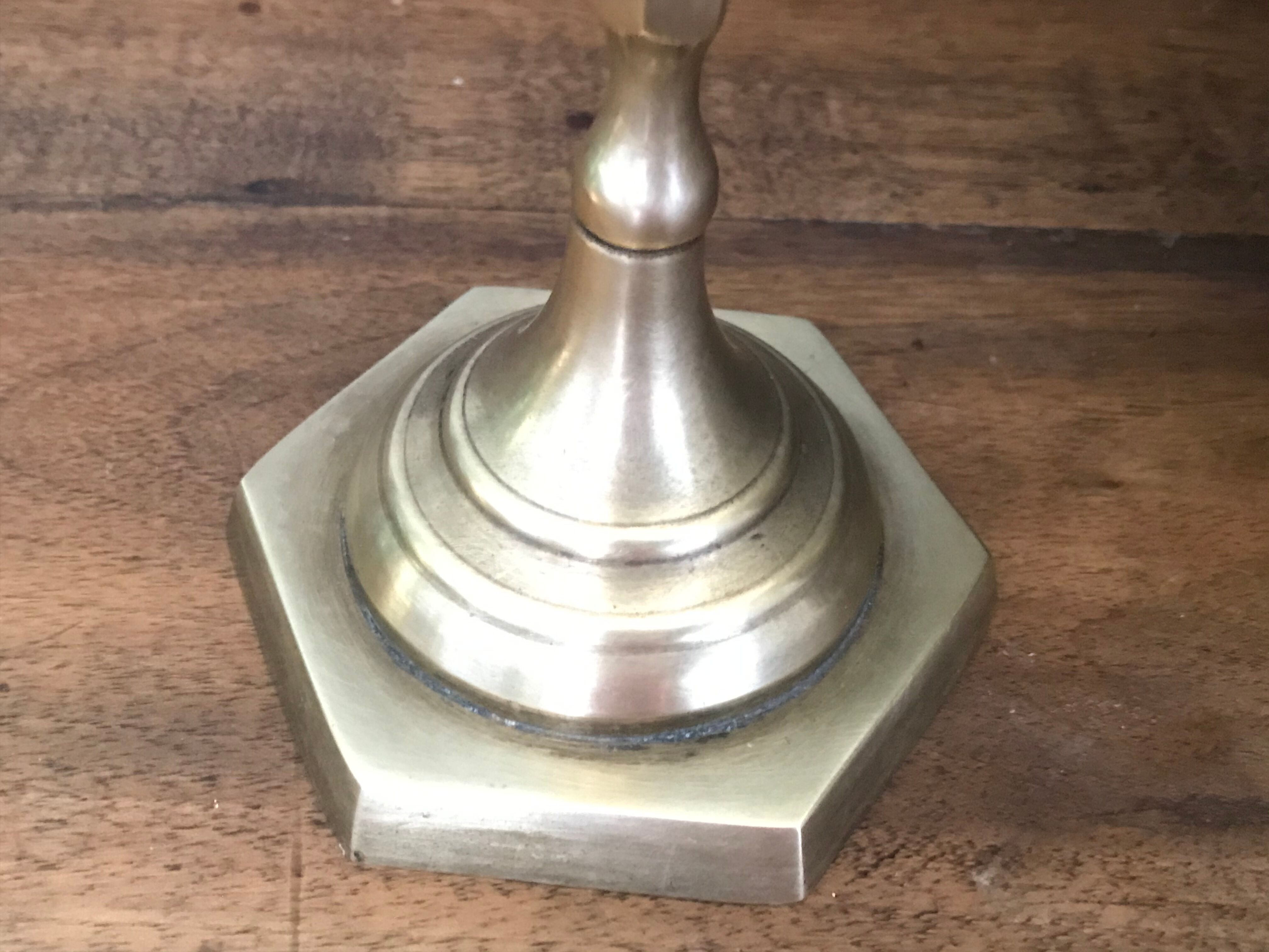 Pair of brass candlesticks