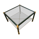 Leather-covered coffee table