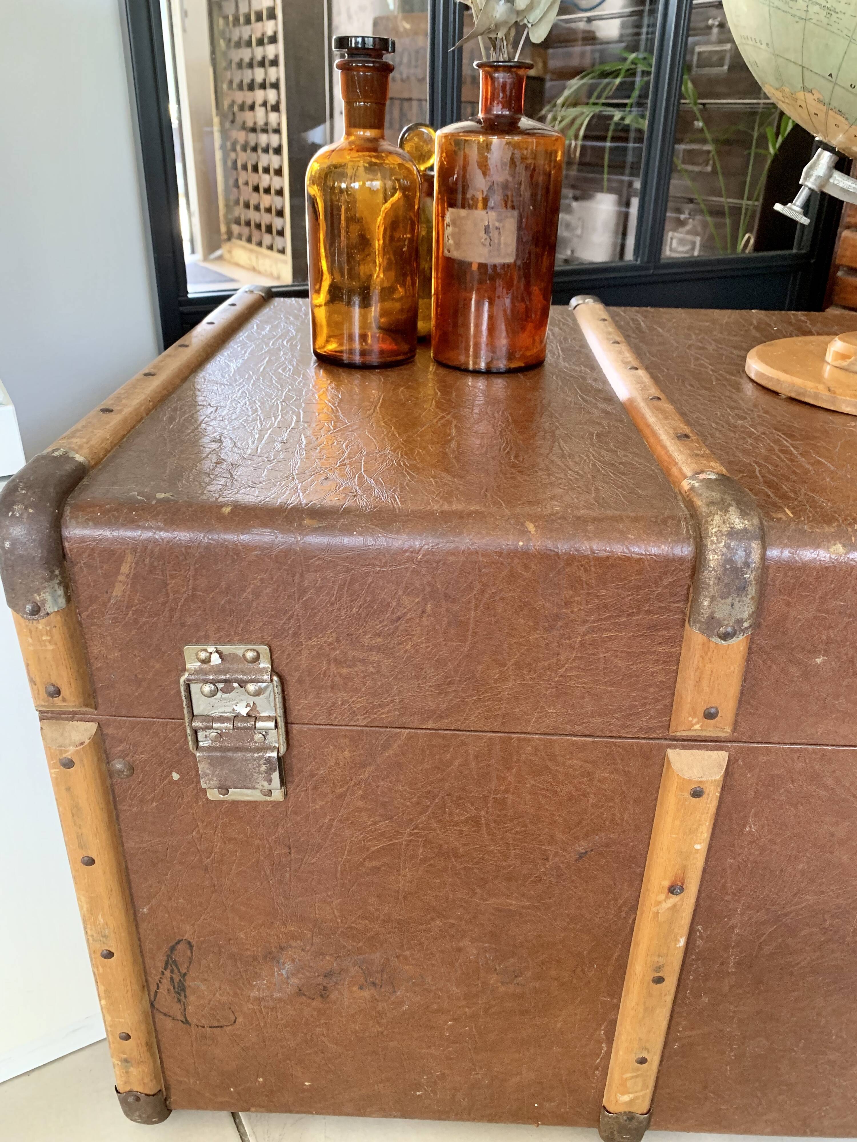 Old  vintage travel trunk
