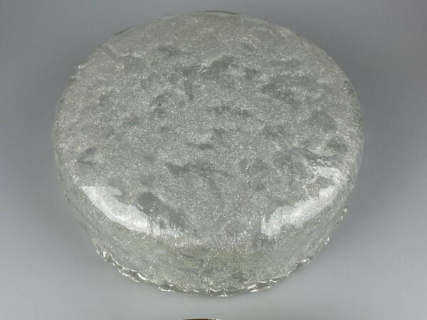 60s 70s ceiling lamp Plafoniere Flush Mount Ice Glass Hillebrand Germany