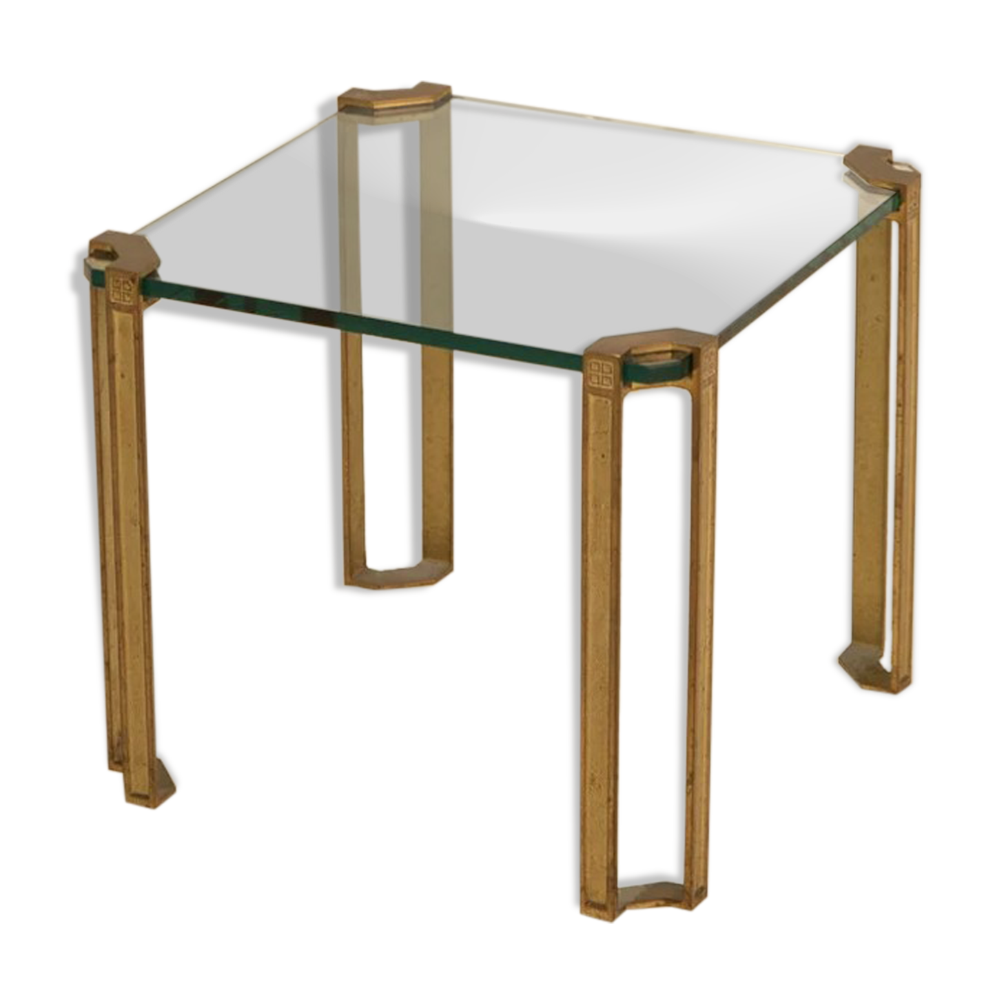 Brass side table by Peter Ghyczy 70's