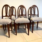 6 chaises Art Déco entièrement restaurées