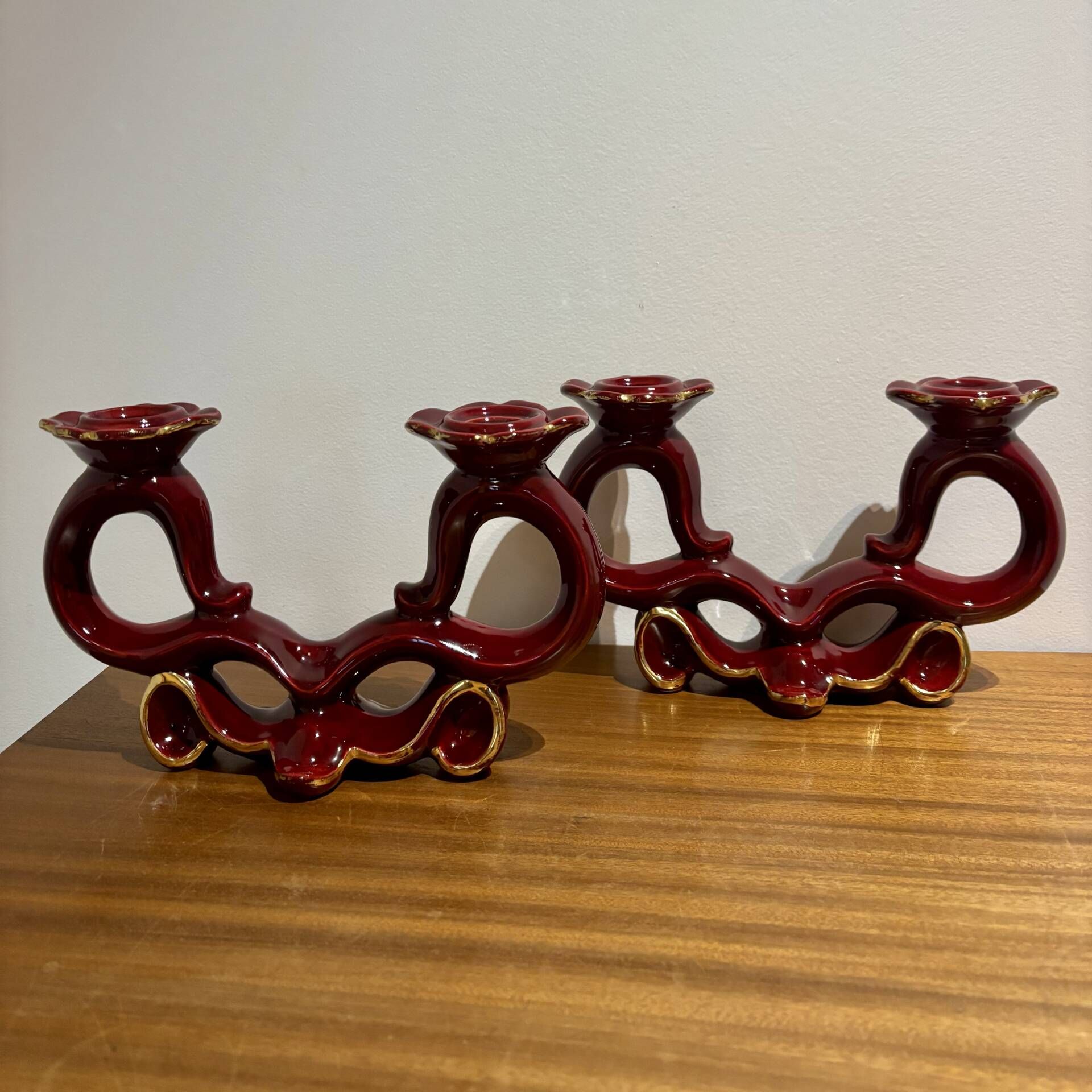 Pair of ceramic boudoirs S.R Bonome