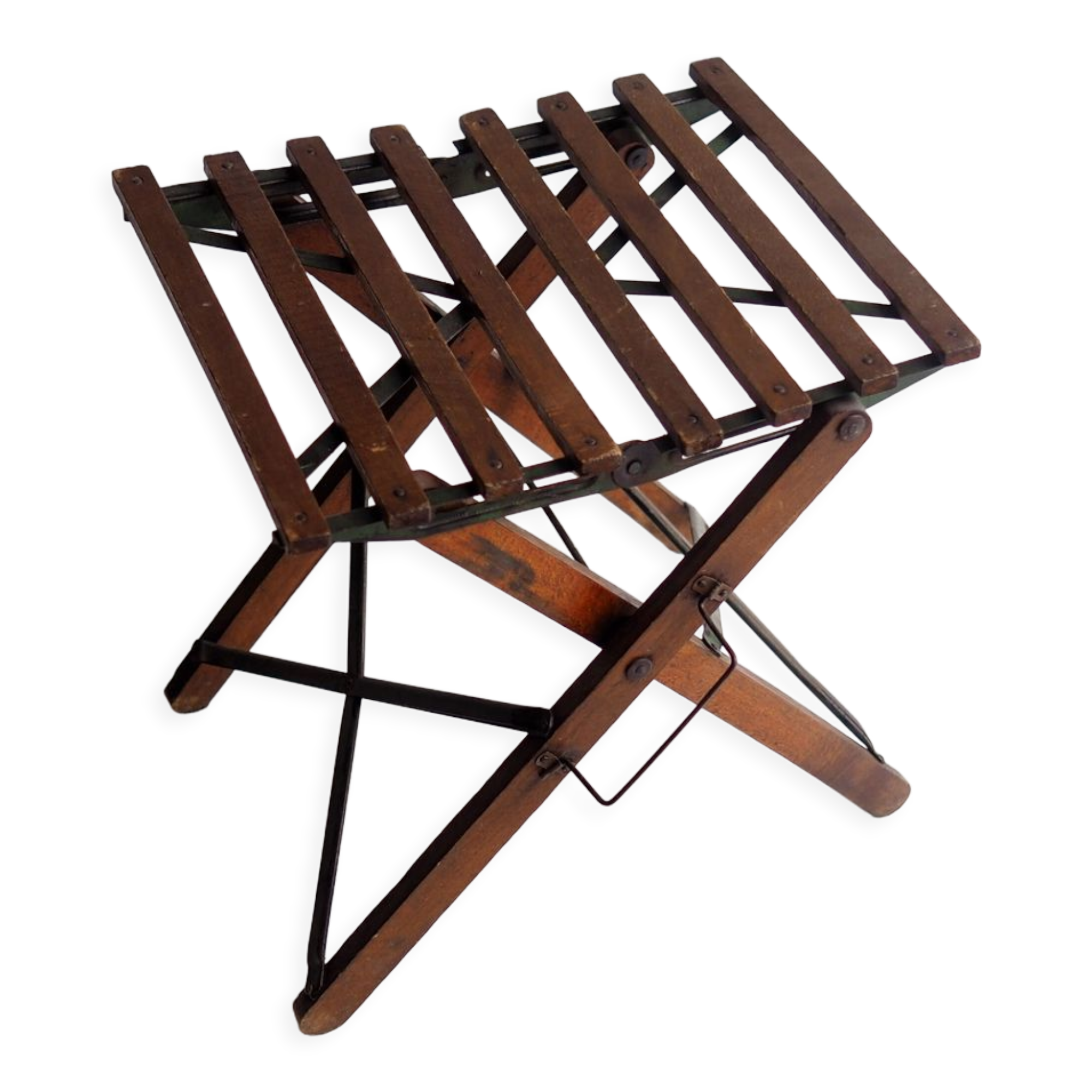 Vintage portable wooden picknick or fishing stool