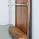 Portemanteau Art déco tchécoslovaque en noyer avec miroir, années 1930