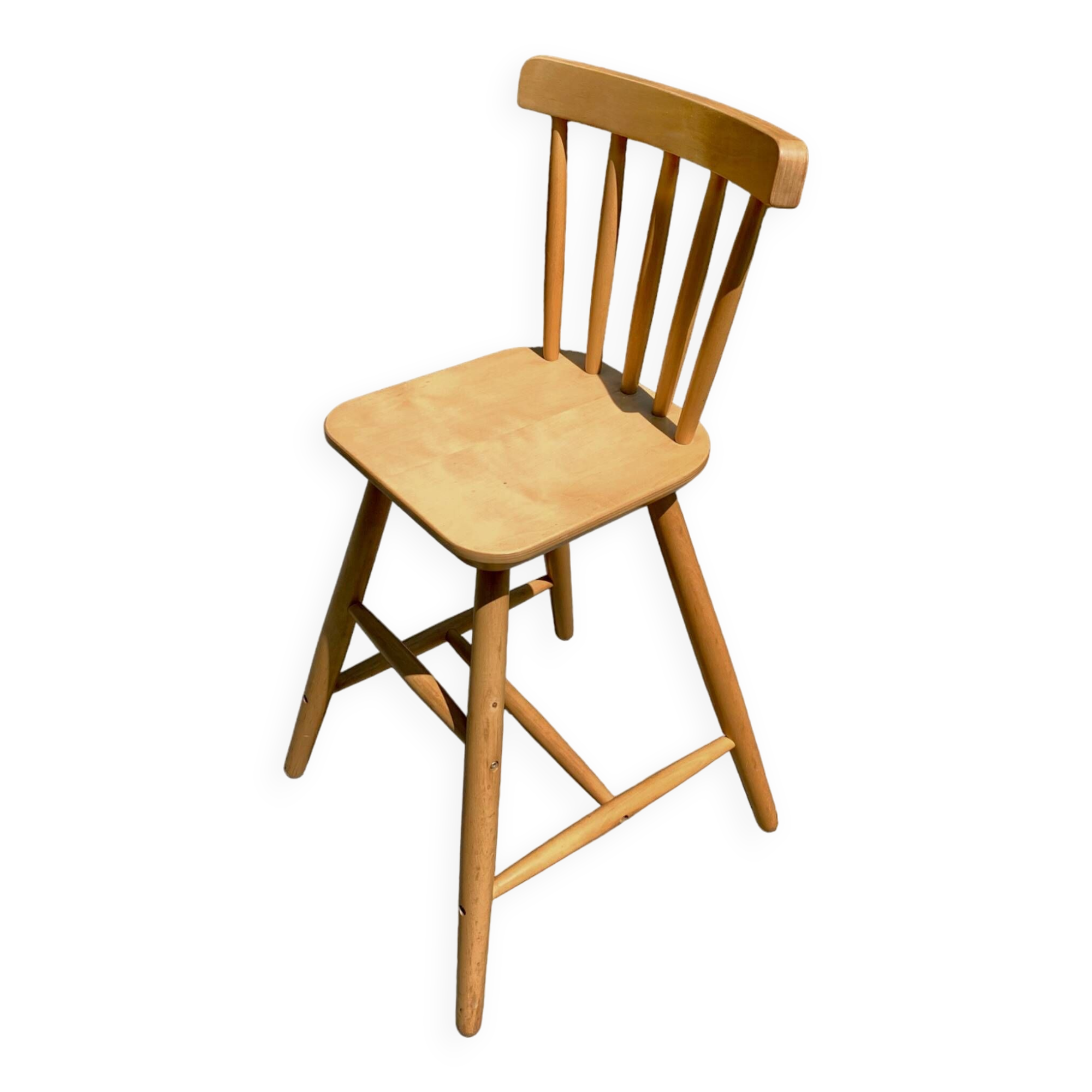 Children's wooden high chair