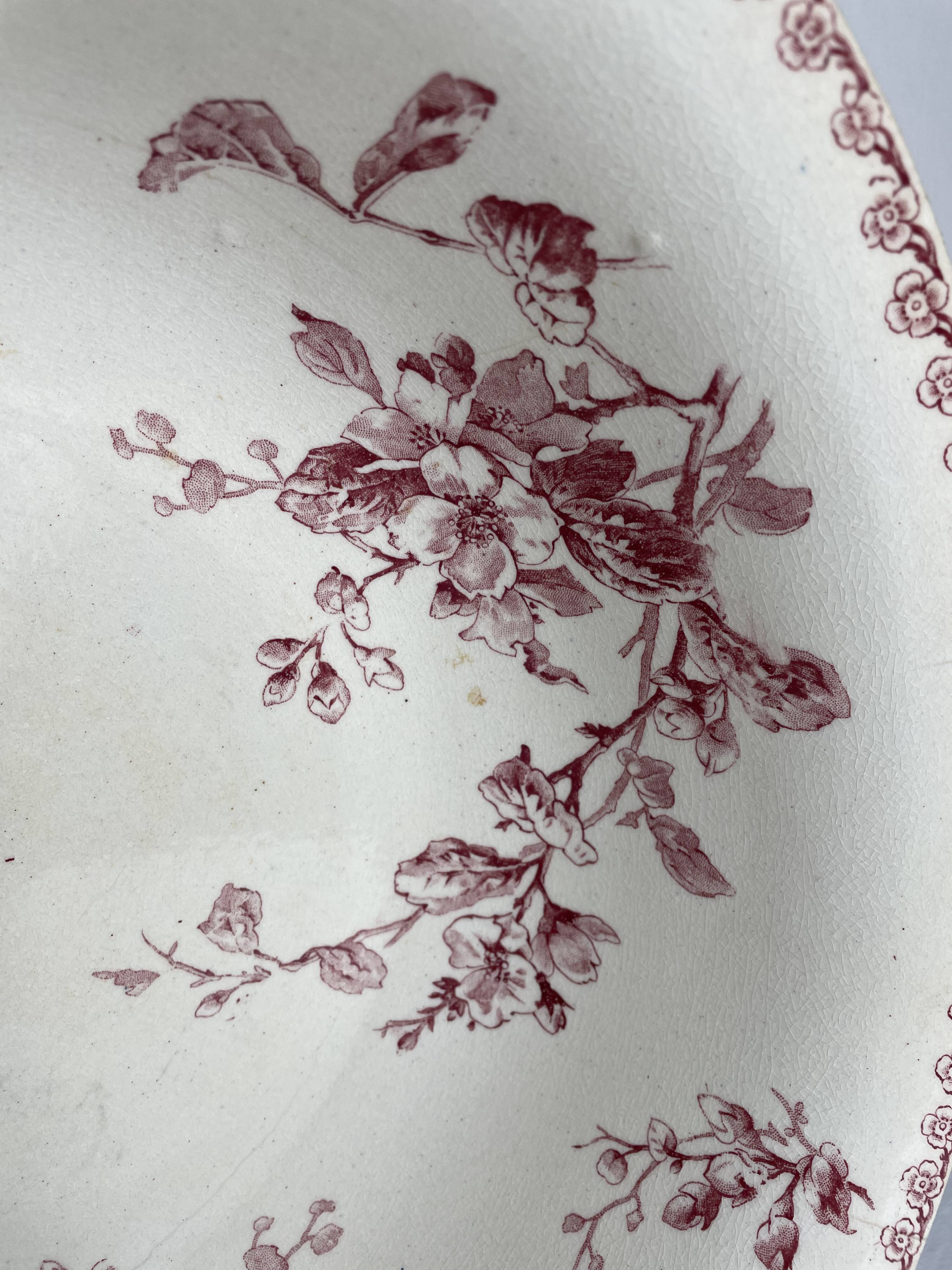 Gien porcelain serving dish, Normandy Flowers model