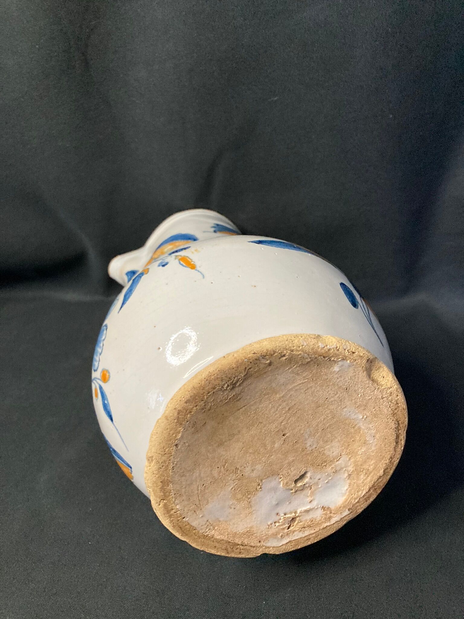 Antique earthenware pitcher from La Rochelle, 18th century