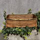 Rattan and bamboo planter, 60s, Gabriella Crespi style. Rare.