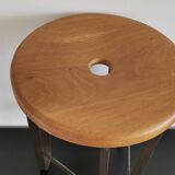 Designer stool (metal+oak)