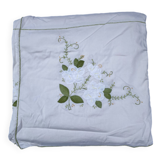Rectangular tablecloth embroidered flowers 250X180