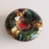 Multicolored ceramic ashtray