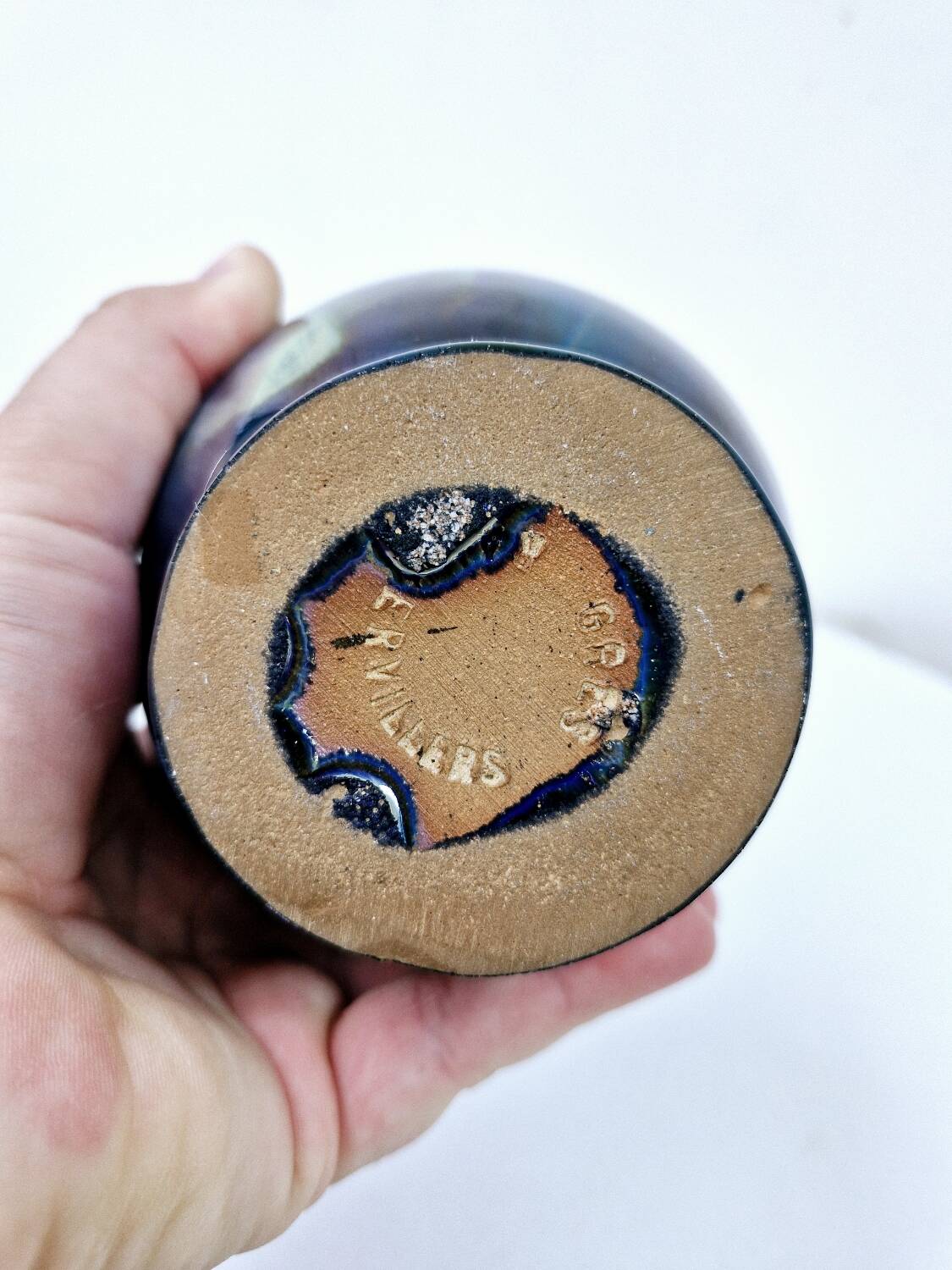 Vintage vase pitcher in flamed sandstone from rambervillers vosges