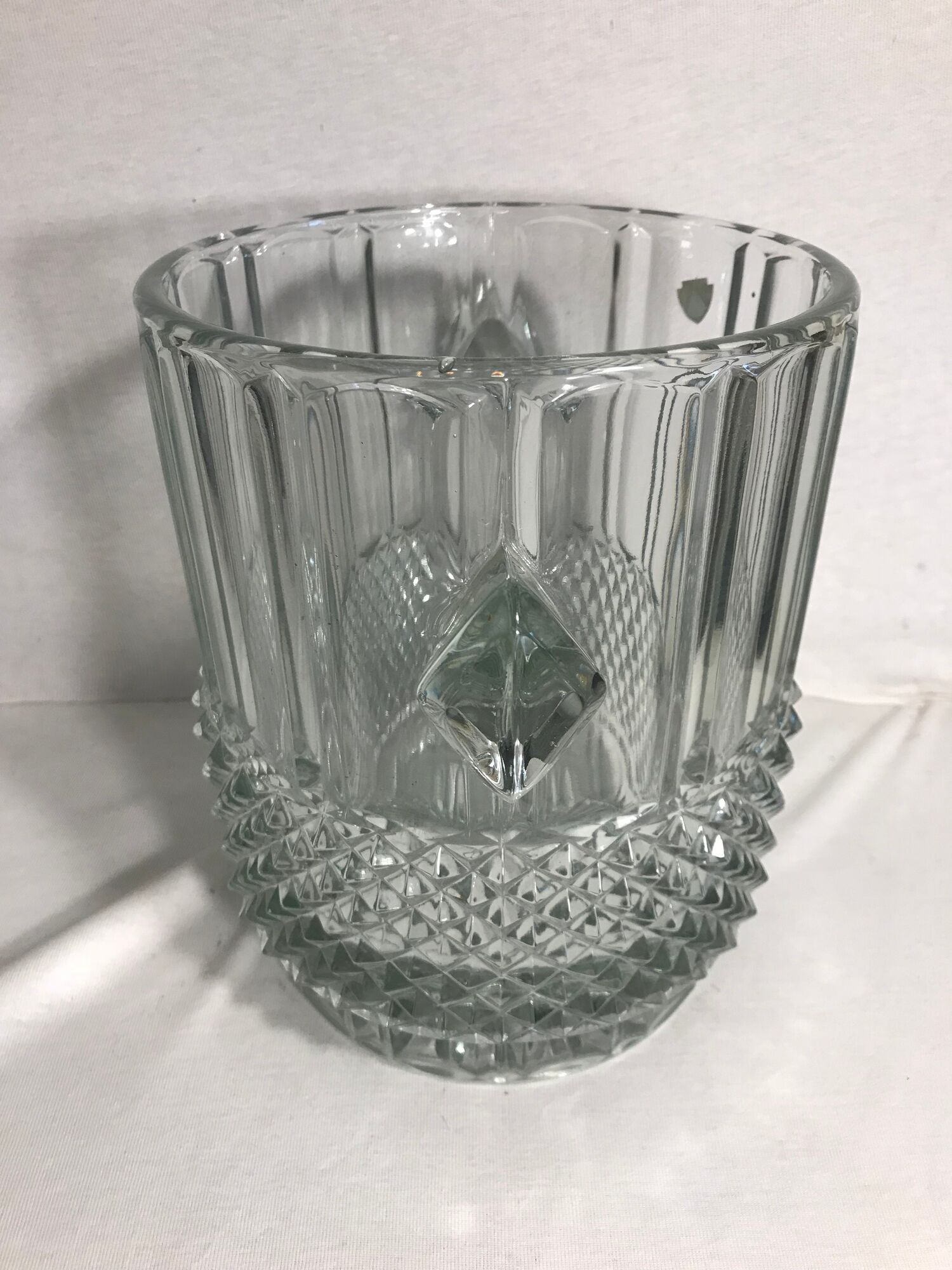 Old glass mold bohemian bar vintage crystal champagne bucket