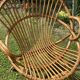 Paire de fauteuils rotin corbeille vintage