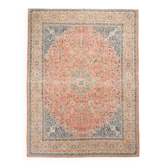 Rare Tapis Persan Ancien, Chef-d’œuvre Fait Main en Laine Naturelle