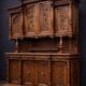 Buffet with eight Renaissance doors in solid walnut.